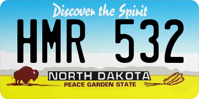 ND license plate HMR532