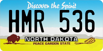 ND license plate HMR536
