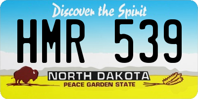 ND license plate HMR539