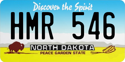 ND license plate HMR546