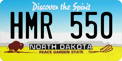 ND license plate HMR550