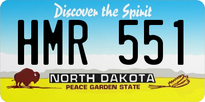 ND license plate HMR551