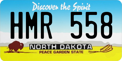 ND license plate HMR558