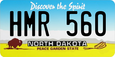 ND license plate HMR560
