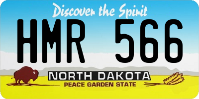 ND license plate HMR566