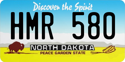 ND license plate HMR580