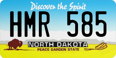 ND license plate HMR585