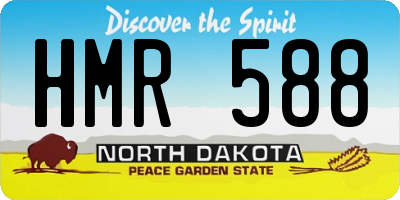 ND license plate HMR588