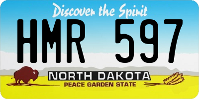 ND license plate HMR597