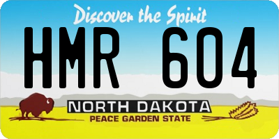 ND license plate HMR604