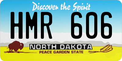ND license plate HMR606