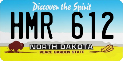 ND license plate HMR612
