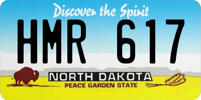 ND license plate HMR617