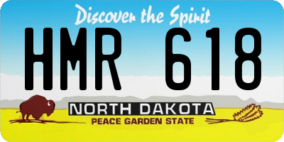 ND license plate HMR618