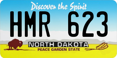 ND license plate HMR623
