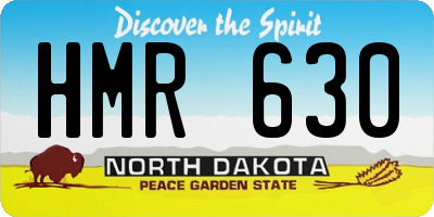 ND license plate HMR630