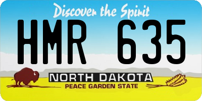 ND license plate HMR635