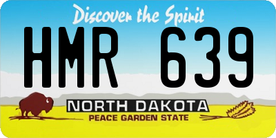 ND license plate HMR639