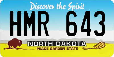 ND license plate HMR643