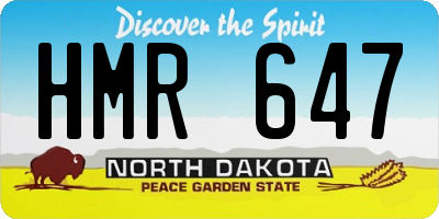 ND license plate HMR647