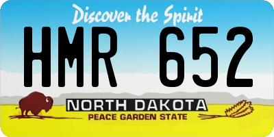 ND license plate HMR652