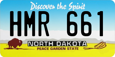 ND license plate HMR661