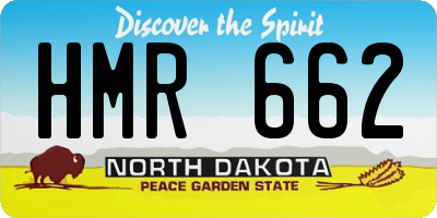 ND license plate HMR662