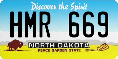ND license plate HMR669