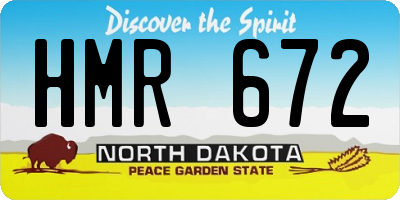 ND license plate HMR672