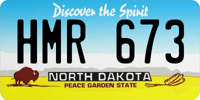 ND license plate HMR673