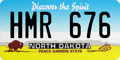 ND license plate HMR676