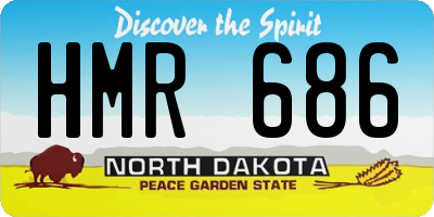 ND license plate HMR686