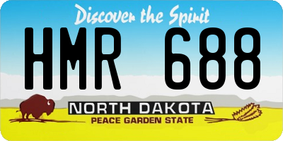 ND license plate HMR688