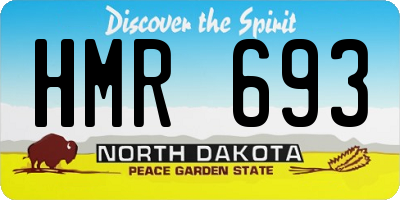 ND license plate HMR693