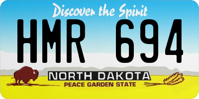 ND license plate HMR694