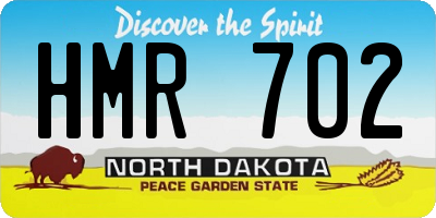 ND license plate HMR702