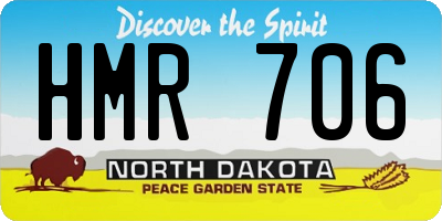 ND license plate HMR706