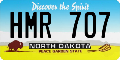 ND license plate HMR707
