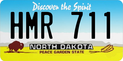 ND license plate HMR711
