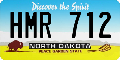 ND license plate HMR712