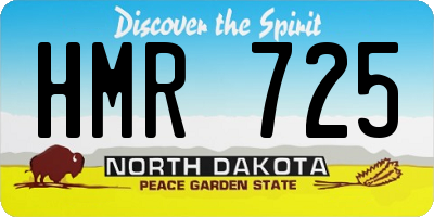 ND license plate HMR725