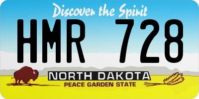 ND license plate HMR728