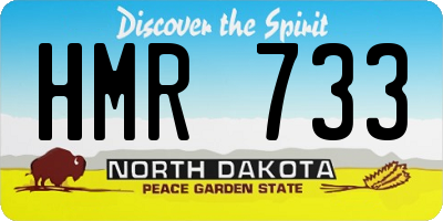 ND license plate HMR733