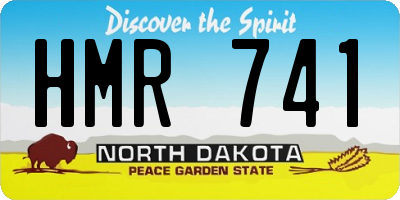 ND license plate HMR741