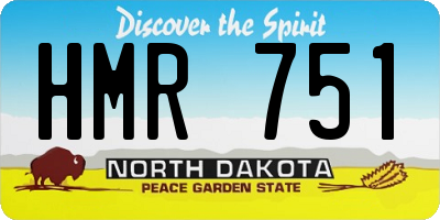 ND license plate HMR751