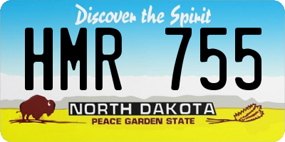 ND license plate HMR755