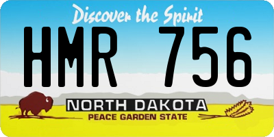 ND license plate HMR756