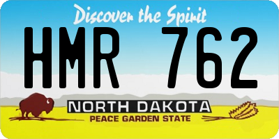 ND license plate HMR762