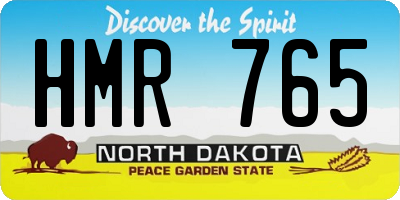 ND license plate HMR765