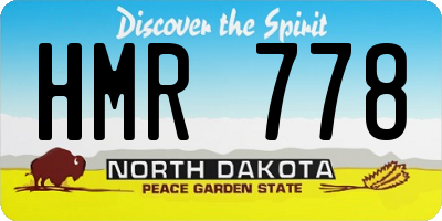 ND license plate HMR778